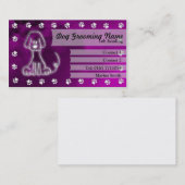Dog Grooming Visitekaartje [roze] (Voorkant / Achterkant)