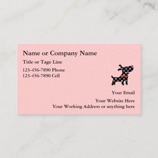 Dog Grooming Visitekaartjes (Achterkant)