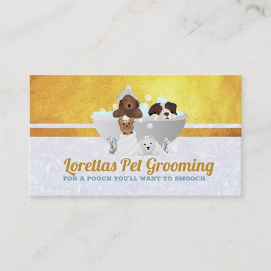 Dog Grooming Visitekaartjes (Voorkant)
