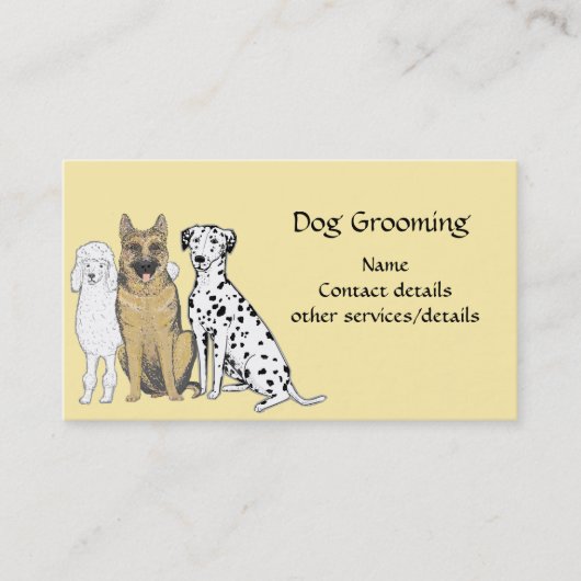 Dog Grooming Visitekaartjes (Voorkant)