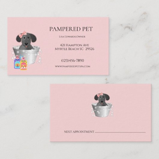 Dog Grooming Visitekaartjes (Voorkant / Achterkant)