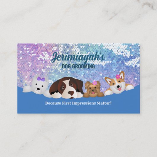 Dog Grooming Visitekaartjes (Voorkant)