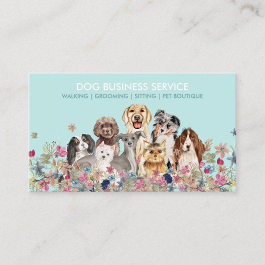 Dog Grooming Waling Sitting Service Visitekaartje (Voorkant)