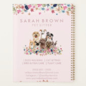 Dog Grooming Waling Small Pet Business Pink Planner (Achterkant)