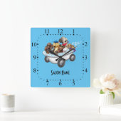 Dog grooming Wall Clock Vierkante Klok (Huis)