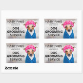 Dog Grooming Waterverf Business Sticker (Vel)