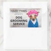 Dog Grooming Waterverf Business Sticker (Tas)