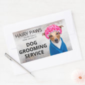 Dog Grooming Waterverf Business Sticker (Envelop)