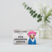 Dog Grooming Waterverf Visitekaartje (Staand voorkant)