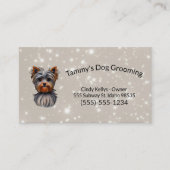 Dog Grooming Yorkie Visitekaartje (Voorkant)
