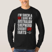 Dog Guy Australian Shepherd Fart Joke for Men Boys T-shirt (Voorkant)