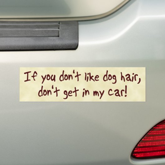 Dog Hair Bumpersticker (Op auto)