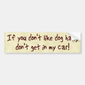 Dog Hair Bumpersticker (Voorkant)