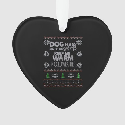 Dog Hair Christmas Sweater Essential T-Shirt Ornament (voorkant)