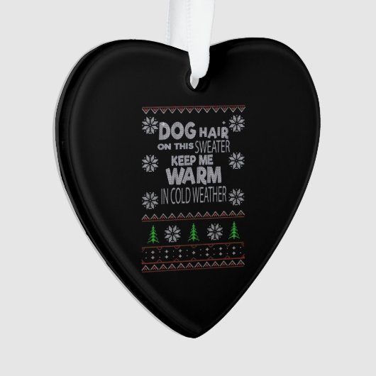 Dog Hair Christmas Sweater Essential T-Shirt Ornament (voorkant)