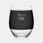 Dog Hair Christmas Sweater Essential T-Shirt Wijnglas Zonder Voet (Voorkant)