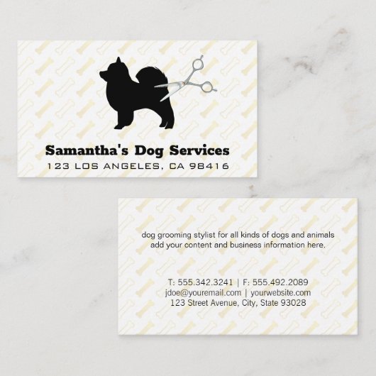 Dog Hair Cuts | Botten Patroon Visitekaartje (Voorkant / Achterkant)