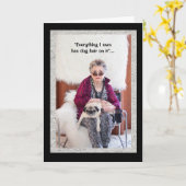 Dog Hair en alles... hou van me, hou van mijn Kaar Kaart (Gele Bloem)