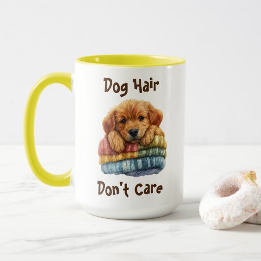 Dog Hair, geef er niets om Mok (Met donut)