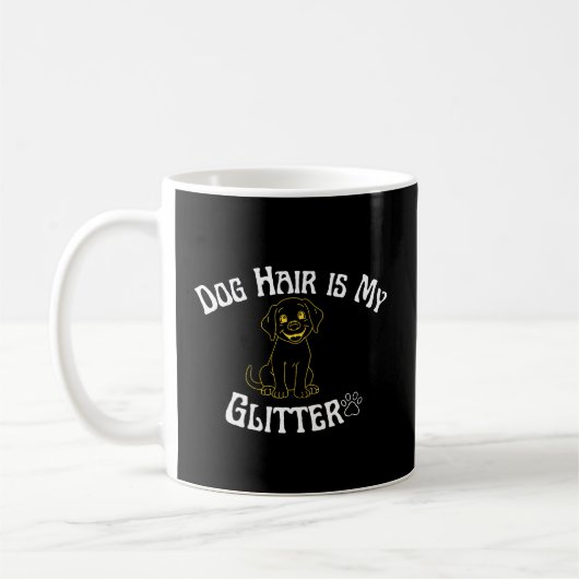 Dog Hair Is My Glitter Funny Dog Lover Koffiemok (Links)