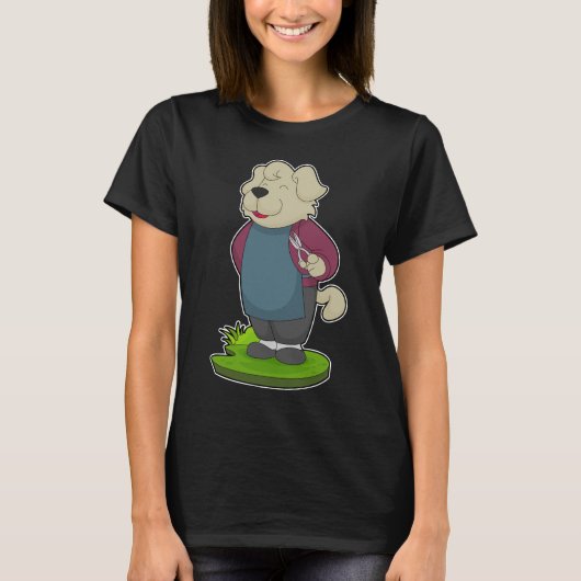 Dog Hairdresser Scissors T-shirt (Voorkant)