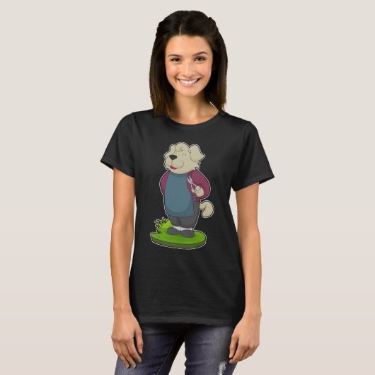 Dog Hairdresser Scissors T-shirt (Voorkant volledig)