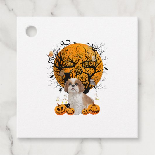 Dog Halloween Bedankjes Labels (Voorkant)