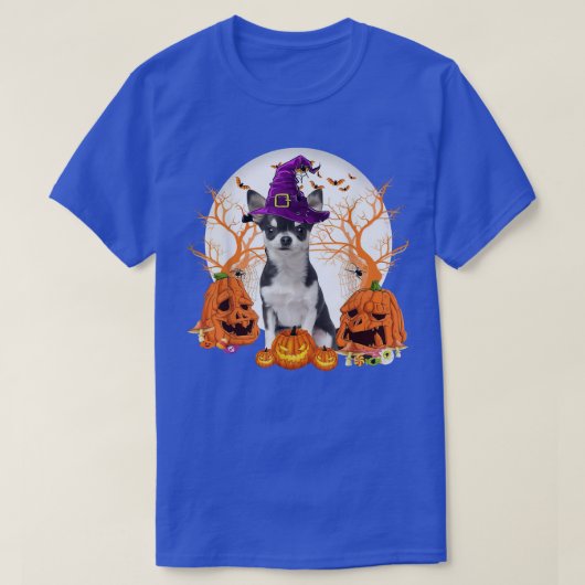 Dog Halloween Chihuahua Dog Jack O Lantern Pumpkin T-shirt (Design voorkant)