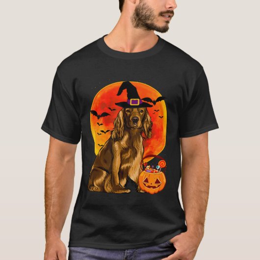 Dog Halloween Cocker Spaniel Jack O Lantern Pumpki T-shirt (Voorkant)