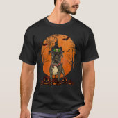 Dog Halloween French Bulldog Jack O Lantern Pumpki T-shirt (Voorkant)