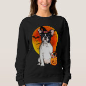 Dog Halloween French Bulldog Jack O Lantern Pumpki Trui (Voorkant)
