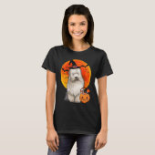 Dog Halloween Old English Sheepdog Jack O Lantern T-shirt (Voorkant volledig)
