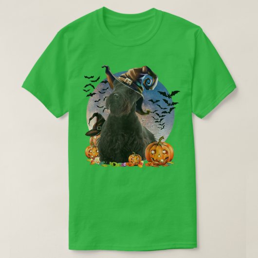 Dog Halloween Scottish Terrier Jack O Lantern Pump T-shirt (Design voorkant)