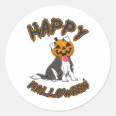 Dog Halloween T ShirtHappy Halloween Dog T Shirt Ronde Sticker (Voorkant)