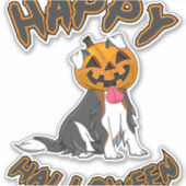 Dog Halloween T ShirtHappy Halloween Dog T Shirt Sticker (Voorkant)