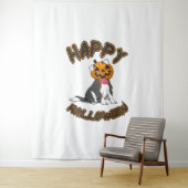 Dog Halloween T ShirtHappy Halloween Dog T Shirt Wandkleed (In situ)