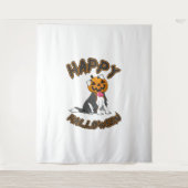 Dog Halloween T ShirtHappy Halloween Dog T Shirt Wandkleed (Voorkant)