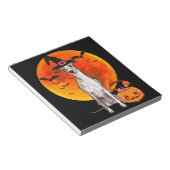 Dog Halloween Whippet Jack O Lantern Pumpkin Notitieblok (Schuin)