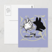 Dog Hand Puppet Shadow Games  Briefkaart (Voorkant / Achterkant)