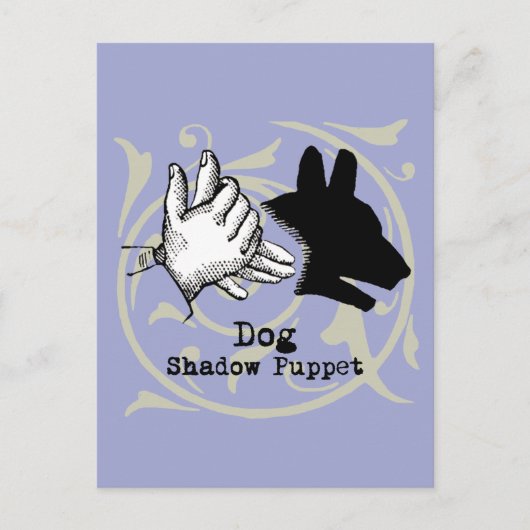Dog Hand Puppet Shadow Games  Briefkaart (Voorkant)