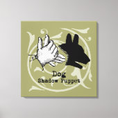 Dog Hand Puppet Shadow Games Canvas Afdruk (Voorkant)