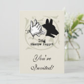 Dog Hand Puppet Shadow Games Kaart (Staand voorkant)