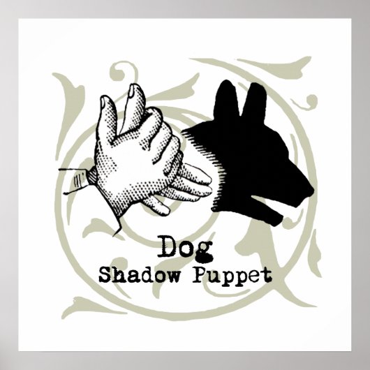 Dog Hand Puppet Shadow Games  Poster (Voorkant)