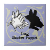 Dog Hand Puppet Shadow Games  Tegeltje (Voorkant)