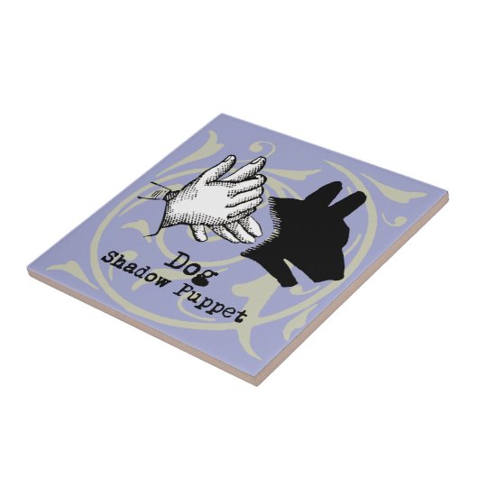 Dog Hand Puppet Shadow Games  Tegeltje (Zijkant)
