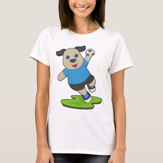 Dog Handball player Handball Sports T-shirt (Voorkant)