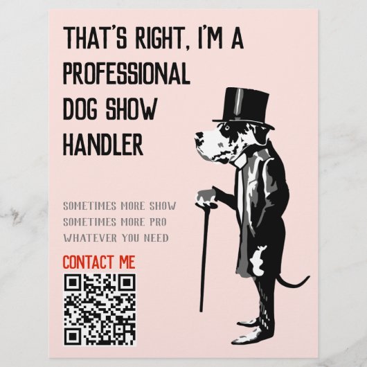 Dog Handler Promotion Great Dane Illustration (Voorkant)