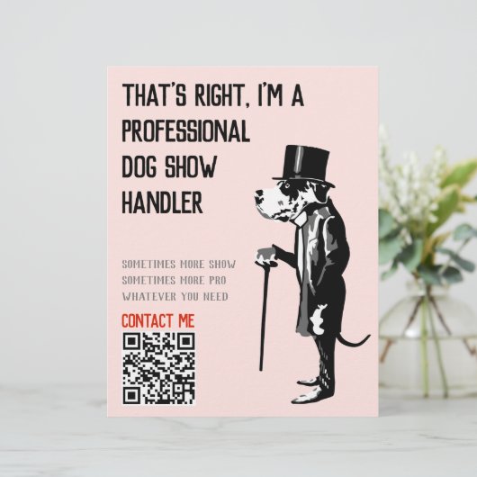 Dog Handler Promotion Great Dane Illustration (Staand voorkant)