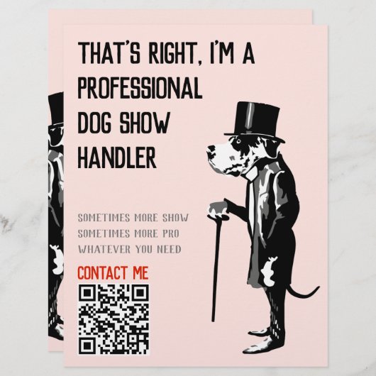 Dog Handler Promotion Great Dane Illustration (Voorkant / Achterkant)