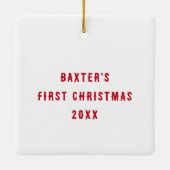 Dog Happy Howlidays Pet Holiday Foto Keramisch Ornament (Achterkant)